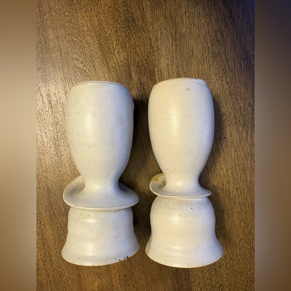 Vintage Jerry Glass Studio Pottery Bud Vases - 2 Signed Hand-Thrown - Picture 7 of 9